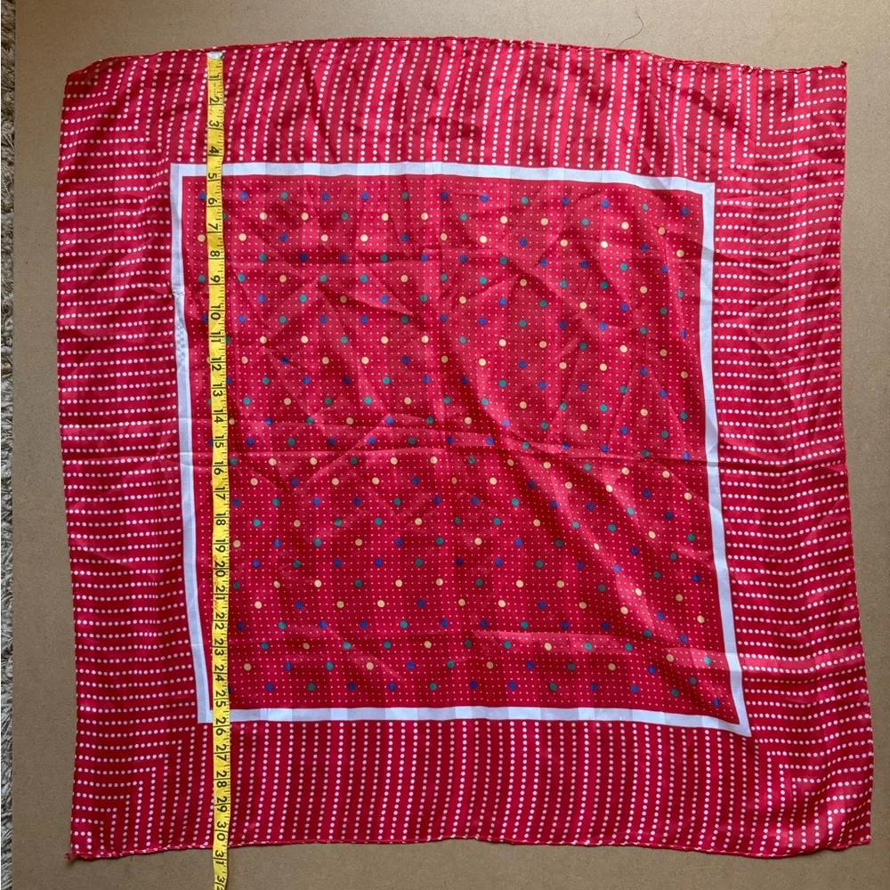 Red Polka Dot Patterned Scarf